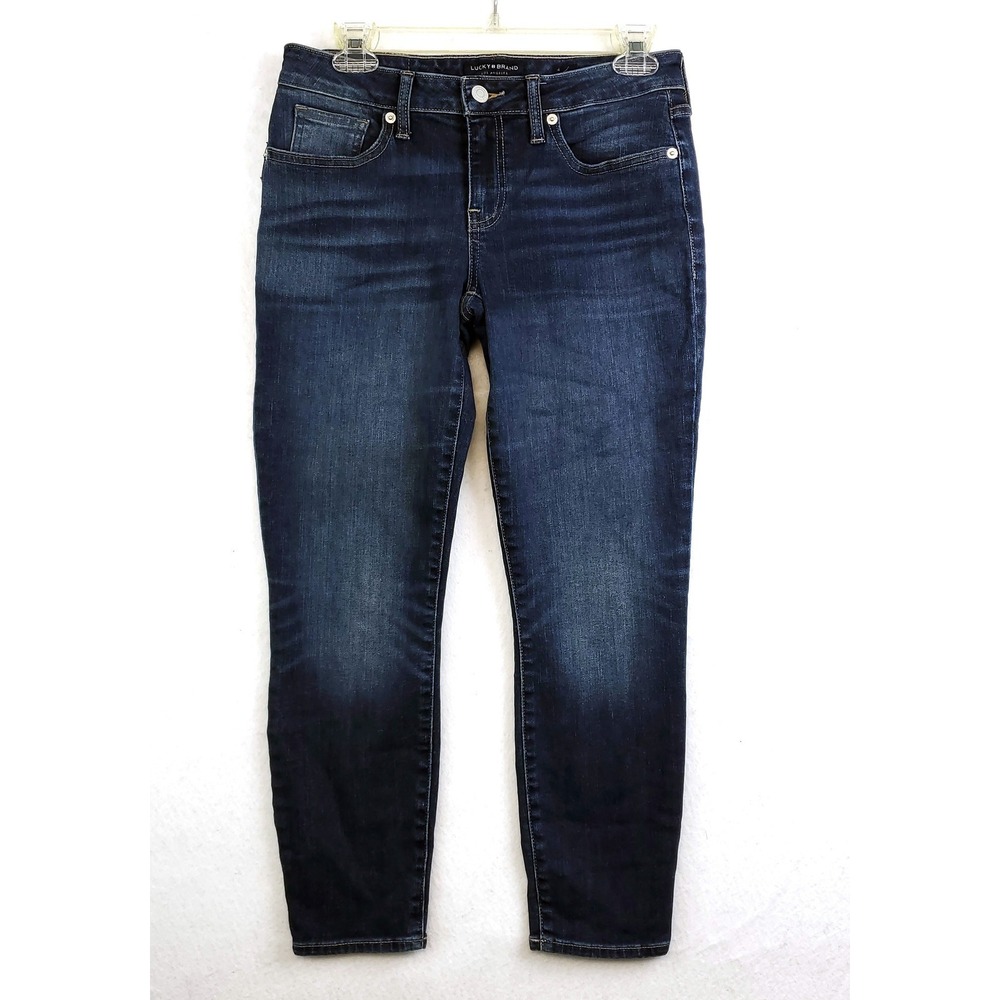 Lucky Brand Low Rise Crop Lolita Dark Wash Denim Jeans Women's Size 4